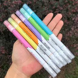 Erasable Double-sided highlighter Marker pen, Chisel Tip-image-26
