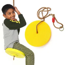 hop n play Plastic Disc Hanging Tree Rope Swing Round Seat for Kids Outdoor Indoor Swing-picture-41