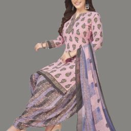 Unstitched Crepe Salwar Suit Material Printed-image-75