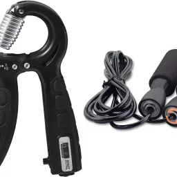 Home Gym Equipment Combo of Counter Hand Gripper with Skipping Rope Fitness Accessory Kit Kit-image-62