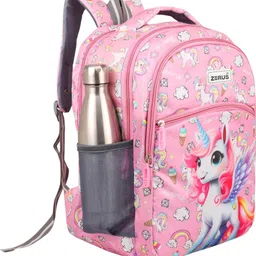 zerus Kids Unicorn Print Backpack for Girls Boys with Four Compartment & Bottle Pocket Waterproof School Bag-picture-4