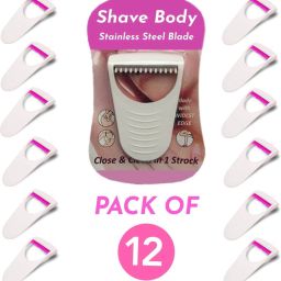 Women's Disposable Plastic Skin Hair Remover Safty Stainless Razor Blade (Pack of 12), Women-image-57