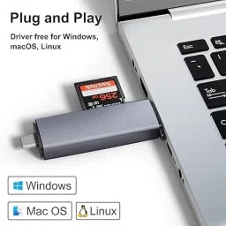 ALRITO OTG Card Reader and Hub with Type-C, USB, Micro USB Ports For mobile, Laptop, pc Card Reader image 3