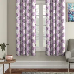 150 cm (5 ft) Polyester Semi Transparent Window Curtain (Pack Of 2)-image-1