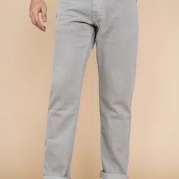 wrogn Men Regular Mid Rise Grey Jeans-picture-25