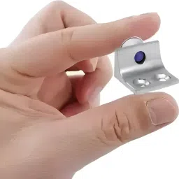 doorcam ALUMINIUM HEAVY DUTY SHELF BUTTON / PACK OF 12 PCS / SS FINISH 2.5 cms Shelf Bracket image 3