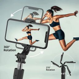 MH BRAND Selfie Stick for Mobile Phone 3 in 1 Bluetooth Selfie Stick Tripod with Remote Portable Bluetooth Selfie Stick image 2