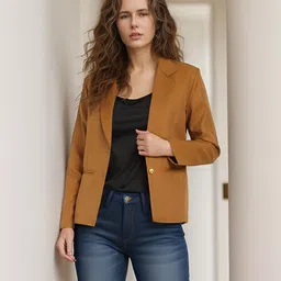 rocksy Women Solid Single Breasted Casual Blazer-picture-16