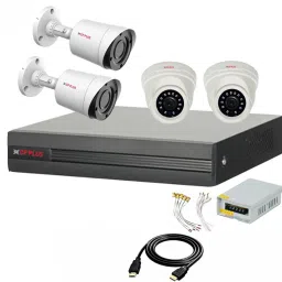 CP PLUS 4 Channal HD DVR 1080p 1Pcs,Outdoor Camera 2.4 MP 2Pcs,Indoor Camera 2.4 MP 2Pcs,Power Supply 1Pcs,combo set Security Camera-image-70