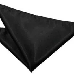 Qtsy Black Color Satin Solid Satin Blend Pocket Square-picture-25