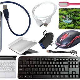 ANJO Wired Keyboard-Wired Mouse-Pad-USB Hub 3.0-Cleaner-2in1 OTG C & M-Ext-LED-Skin Combo Set-8