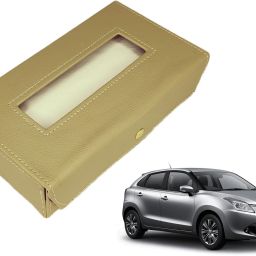 Basic-Beige Tissue Box Leatherette-267 Vehicle Tissue Dispenser-image-45
