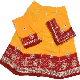 Bandhani Semi Stitched Rajasthani Poshak-picture-10
