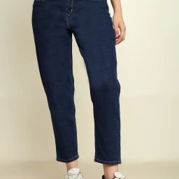 Women Relaxed Fit High Rise Blue Jeans-image-95