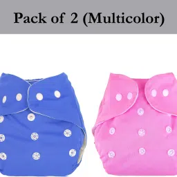 Baby Pocket Cloth Diaper Washable and Reusable Cloth Diaper Cloth Nappy for Baby Girls and Boys Adjustable Size - S - M - L Combo ( Pack of 2 Cloth Diaper)-99