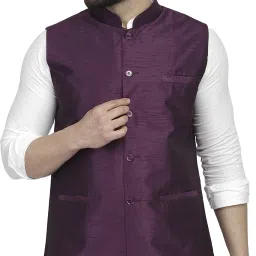 Men Self Design Nehru Jacket-image-41