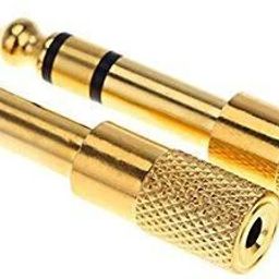 6.3mm Stereo Male To 3.5mm Stereo Female Adapter Converter (2 Pack, Gold) 6.3mm Stereo Male To 3.5mm Stereo Female Adapter Converter-18