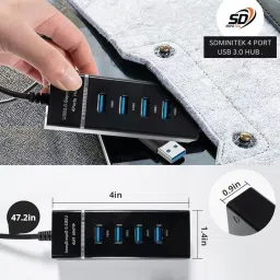 sdminitek 4 Port USB HUB SuperSpeed 3.0 Portable Handheld Data Collector image 5
