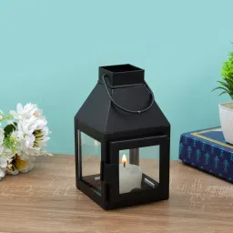 Decorative Lantern Tlight Stand , Lantern For Decor , Tlight Candle Stand Black Iron Table Lantern-34