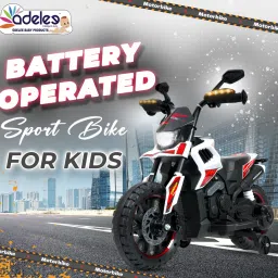 Pedal Accelerator Ride On Sport Bike with Durable Gripped Wheels for Kids Bike Battery Operated Ride On-image-8