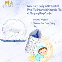 fareto Baby Combo Of Bedding Mattress With Mosquito Net & S Bag(3-6 months) standard crib image 2