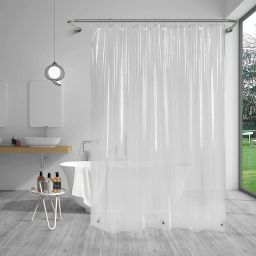213.36 cm (7 ft) PVC Transparent Door Curtain Single Curtain-5