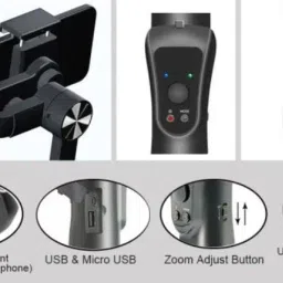 Elevea Auto Setup & Folding | 3-axis Stabilizing | Built-in Tripod | One-Click Flip 3 Axis Gimbal for Mobile image 2