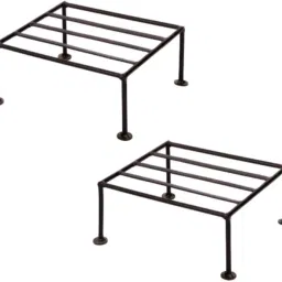 Modern Indoor / Outdoor Iron Planter Stand / Flower Shelf Rack Holder Plant Container Set-image-81