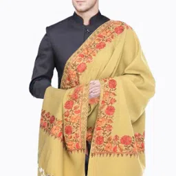 manra Wool Floral Print Men Shawl-picture-8