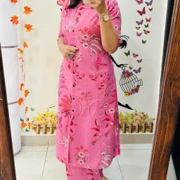 Women Printed Cotton Blend Ethnic Dress-image-4