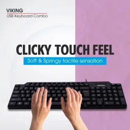zebion Viking Wired Keyboard + Wired Optical Mouse Combo Set image 5