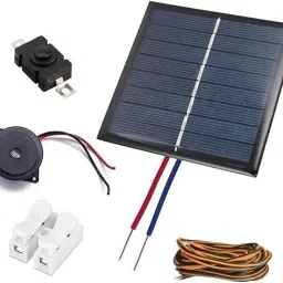 Solar Panel for School Project Kit with Buzzer,Wires,Switch,Wire Connector Combo Alternative Energy Electronic Hobby Kit-26