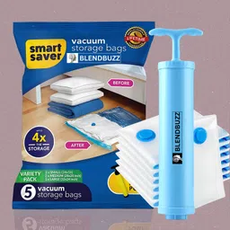 blend buzz Heavy Duty Vacuum 37 Seal Bags With Pump Moisture Proof Travel Storage Vacuum Bags-picture-25