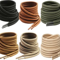 house of common shoe laces brown khaki Black Beige round 120cm for boot sport hiking shoes Shoe Lace-image-34