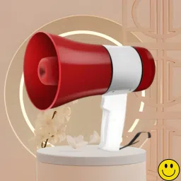 Handheld Megaphone with Siren, Microphone & Rechargeable for Outdoor EventsB294 Megaphone Portable Megaphone Siren Loudspeaker Function &Long Battery BackupI294 Outdoor PA System-25