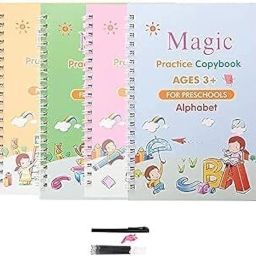 Magic Practice Copybook, (4 Book + 10 Refill+ 1 Pen +1 Grip) ALNR475-7