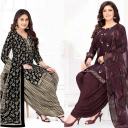 Unstitched Crepe Salwar Suit Material Self Design-image-98