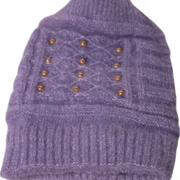 hind home Solid, Self Design Beanie image 3