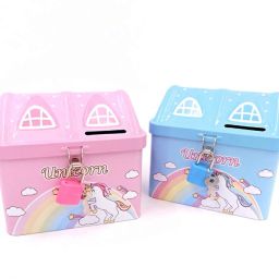 KIDS COMBO|MONEY BANK FOR KIDS|MONEY BANK PIGGY BANK|MONEY BANK FOR GIRLS & BOYS|HOUSE SHAPE MONEY SAVING BANKWITH LOCK AND KEY|UNICORN PIGGY BANK|EASY TO CARRY MONEY BANK (COMBO)|PINK BLUE| Coin Bank-image-73