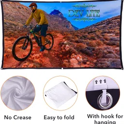 Dev Lite Premium 86 Inch Diagonal, 4:3 Viewing Aspect Ratio, 69 Inches x 52 Inches, Supports UHD-3D-4K Technology Universal Eyelets Type Foldable White 6 Feet - Width x 4 Feet - Height Projector Screen (Width 175 cms x 132 cms Height) Projector Screen (Width 175 cm x 132 cm Height) Projector Screen (Width 175 cm x 132 cm Height) image 3