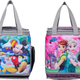Polyester 3D Printed Lunch and Tiffen Bags for Kids (Pack of 2) Waterproof Lunch Bag-picture-10
