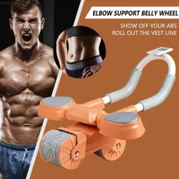 ajro deal Roller Wheel Exercise with Elbow Support, Automatic Rebound Abdominal Wheel Ab Exerciser image 4