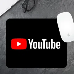 Doat Youtube Mouse Pad for Laptop, Notebook, Gaming Computer Non-Slip Rubber Base Mousepad image 2