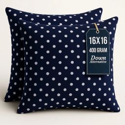 Pack of 2 Cushion Pillows| Ideal for Sofa, Bed & Living Room| 16x16 Inches Microfibre Solid Cushion Pack of 2-image-71