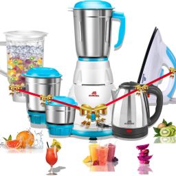 Pearl Electric Kettle (2L, Silver) & 550 W Mixer Grinder-23