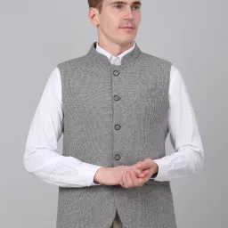 Self Design Men Waistcoat-image-49