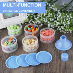 mokiga Baby Formula Container Dispenser On The Go, 5 Compartments Stackable Container - Plastic image 3