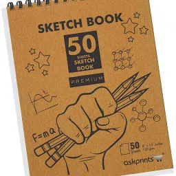 Top Spiral-Bound Sketchpad for Artists | 50 Sheet Kraft Cover Sketchbook - Size 8 x 10 Inch | Sketching and Drawing Acid Free Paper, For Doodling Sketch Pad-2