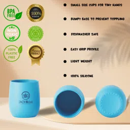 zozobaa Silicone Tiny Training Open Cup for Baby Feeding & Toddler First stage Drinking- Food Grade Silicone image 4