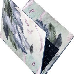 Anweshas Full Body Laptop Skin Sticker - Light Shaded Feather Art Self Adhesive Vinyl Laptop Decal 15.6-image-90